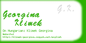 georgina klimek business card